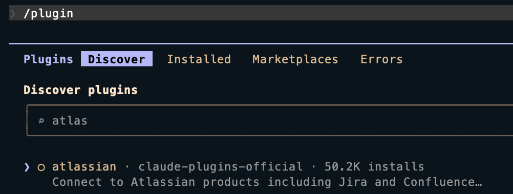 Atlassian MCP server CLI install screen